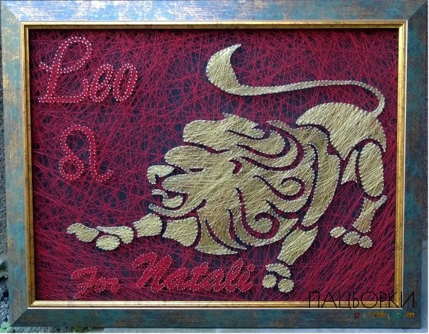 Картина Знак Зодіаку Лев STRING ART