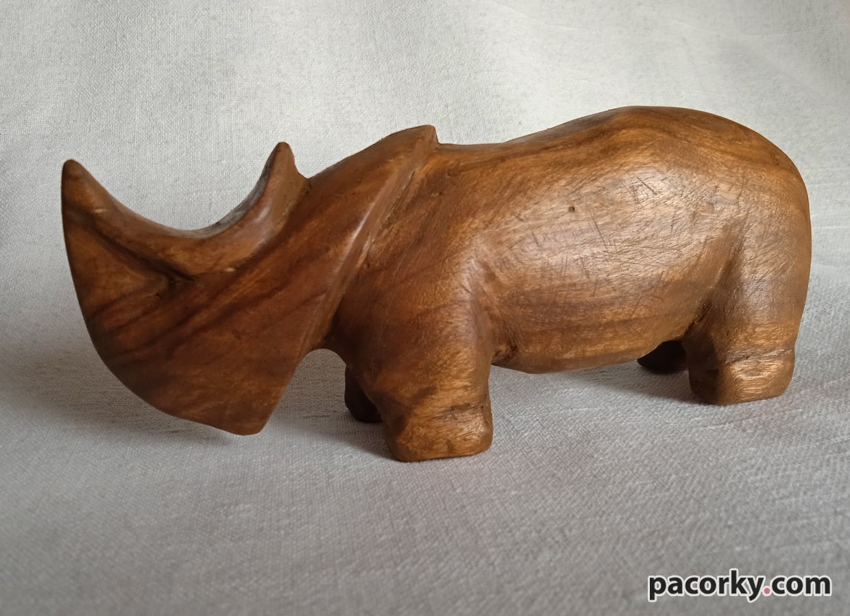 Статуетка Носоріг Rhinoceros (3), дерево, ручна робота, різьба