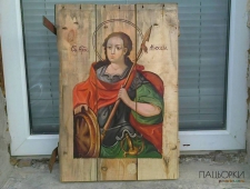 Ікона на дошці з-під боєприпасів!