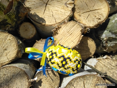 Пасха Яйце Писанка з бісеру Подарунок на Великдень 