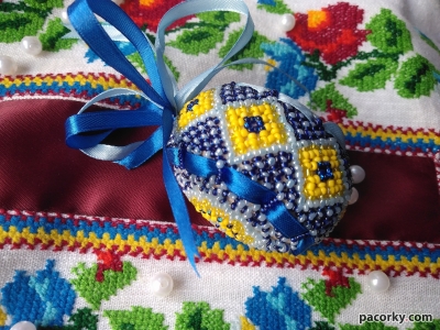 Пасха Яйце Писанка з бісеру Подарунок на Великдень 