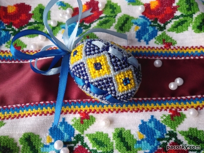 Пасха Яйце Писанка з бісеру Подарунок на Великдень 