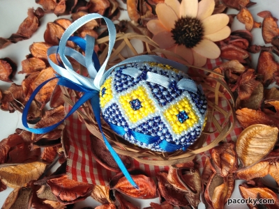 Пасха Яйце Писанка з бісеру Подарунок на Великдень 