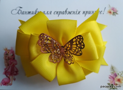 Бантики на волосся ручної роботи. 
