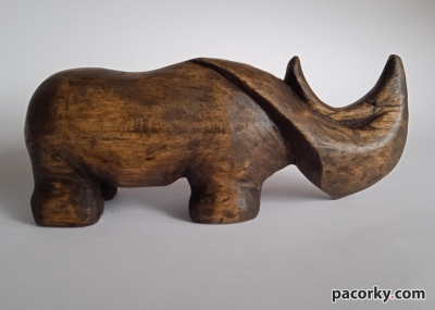 Статуетка Носоріг Rhinoceros, дерево, ручна робота, різьба