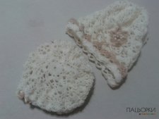 Пінетки і шапочка в'язані гачком "Ванілька"