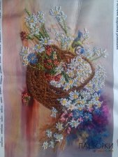 Картина "Корзина ромашок"