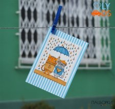 Листівка  ручної роботи "Коти"
