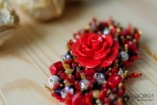 Комір із бісеру "Red Rose"