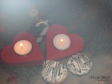підсвічник серце дерев'янний