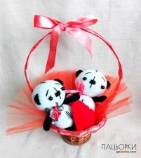 Корзинка з пандиками