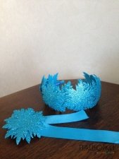 Новорічний обруч сніжинки, ялинки  