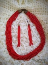 Коралі ( намисто) сережки