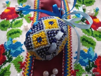 Пасха Яйце Писанка з бісеру Подарунок на Великдень 
