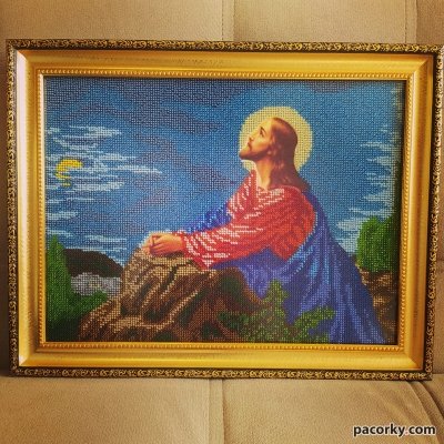 Образ бісером Ісус на оливній горі1