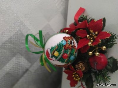Вишиті ялинкові прикраси