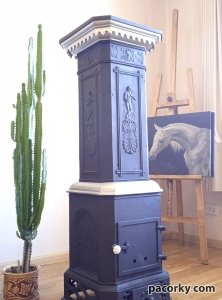 Чавунна пічка h1260mm Скрипаль для опалення