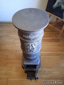 Чавунна грубка "Козак@козачка" h1140mm під дрова 33см