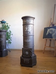 Чавунна грубка "Козак@козачка" h1140mm під дрова 33см