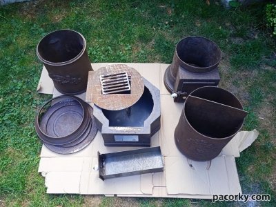 Чавунна пічка h104cm