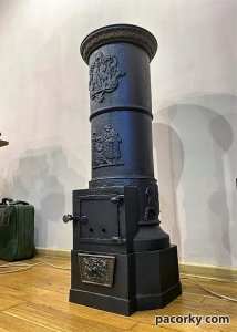 Чавунна пічка Коні висота 104см готова для використання