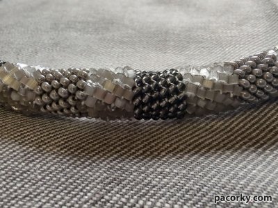 Джгут із бісеру Silver glass