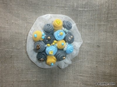 Брошка патріотична в стилі бохо