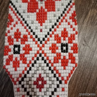Широкий браслет з традиційним українським візерунком