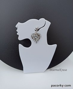 Сережки з бісеру Кульчики Ромби Серце