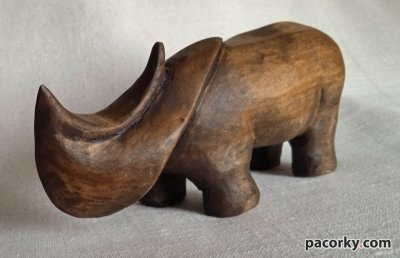Статуетка Носоріг Rhinoceros (2), дерево, ручна робота, різьба