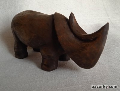 Статуетка Носоріг Rhinoceros (2), дерево, ручна робота, різьба