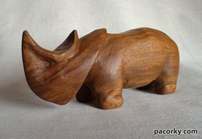 Статуетка Носоріг Rhinoceros (3), дерево, ручна робота, різьба