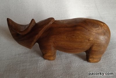 Статуетка Носоріг Rhinoceros (3), дерево, ручна робота, різьба