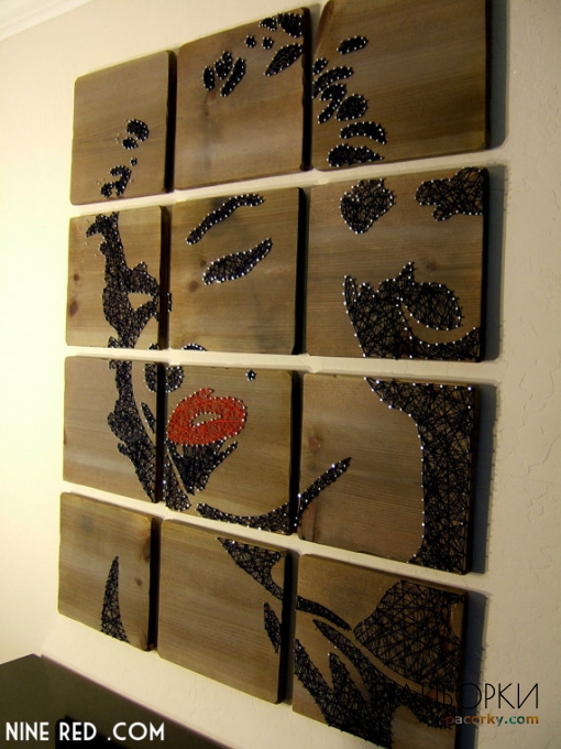 Панельная картина из гвоздей и ниток STRING ART 