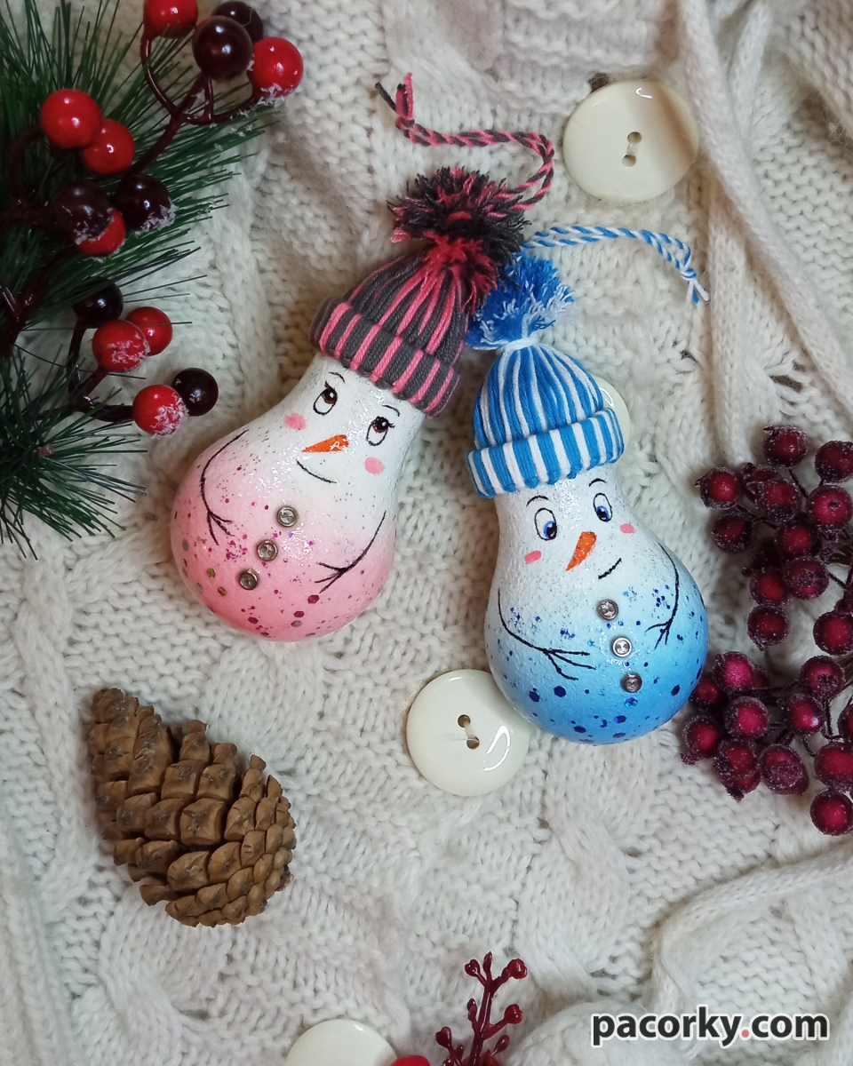 Новорічний комплект сніговики, новорічний декор